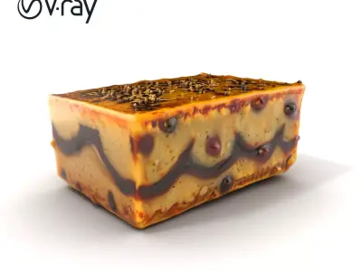 Sesame Halva Dessert D Model Pack Low-poly 3D model