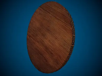 Lion Head -Wooden Relief Low-poly 3D model