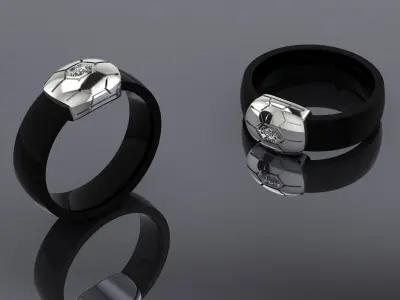 Rubber Gold Ring 3D print model