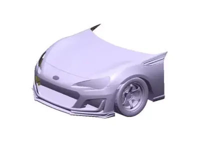 BRZ ZC6 Front Exterior Mesh Model - 3D Laser-Scanned 3D model