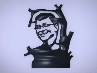 Wall decoration with Gates motif 3D print model