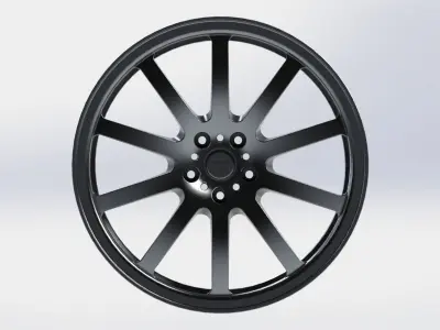 3D Modelled Alloy Wheel 3D model