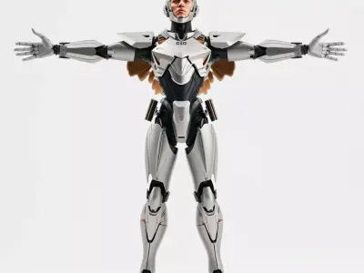 Futuristic Armor model pack Low-poly 3D model