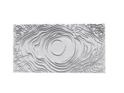 modern panel wall decor set wall relief mural CNC 76  3D model