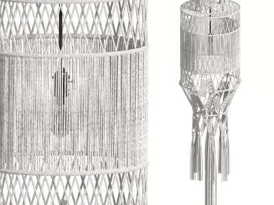 Macrame Lamp Low-poly 3D model