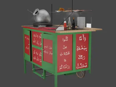 Car selling Egyptian beans 3d model 3D model