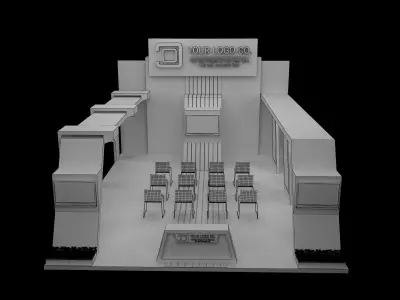 Booth Exhibition Stand a537b 3D model