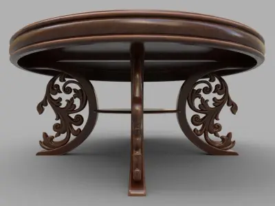 Antique Semarang Table 3D model