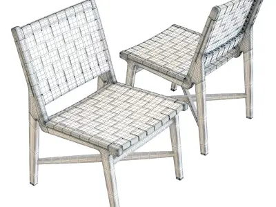 Crate and Barrel -  Taj Dining Chair 3D model