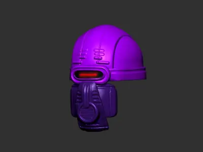 helmet high poly sculpt 3d printable  3D model 38