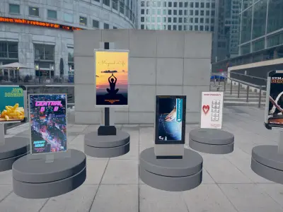 Advertising Panels 5 Low-poly 3D model