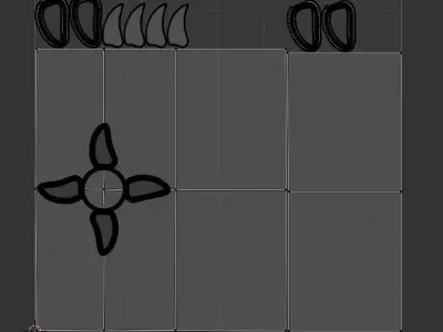 Medieval-modern-warm windows with abstract illustration 3D model