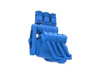 Engine V8 for vintage Monster truck Scale 1 to 25 3D print model