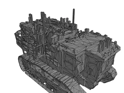 Heavy Duty Tracked Vehicle 3D Model Low-poly 3D model