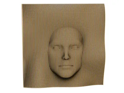 Parametric Wavy Wooden Wall Decor 01 - wood cutting machines 3D model