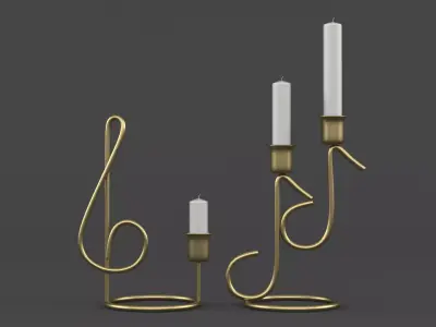 Candle Holder 3D model 2