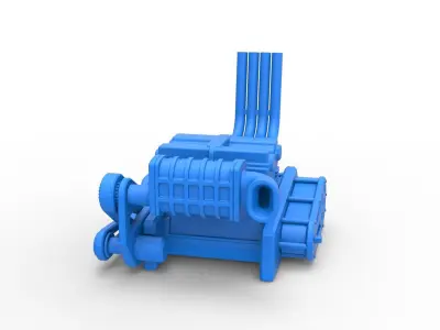 Engine of Top fuel dragster motorcycle Scale 1 to 25 3D print model