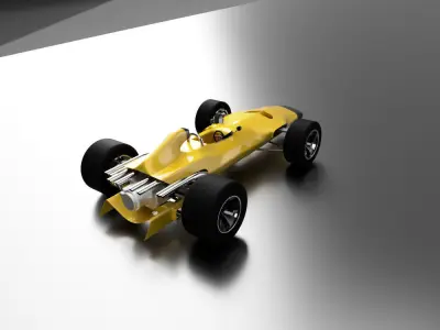 vintage f-1 race car 3D model