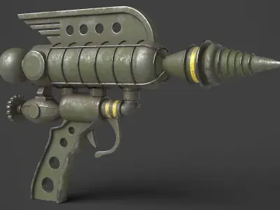 Fantasy Gun 05 Low-poly 3D model