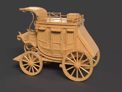 Stage coach carriage   3D model