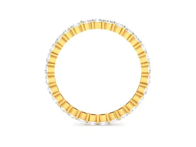 Band 3dm Render Details gold diamond eternity ring 3D print model shop