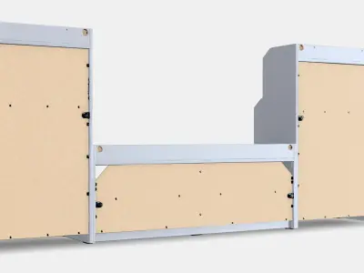 HAUGA TV-storage combination 3 Low-poly 3D model