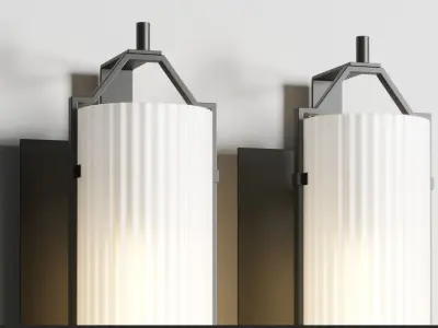 ITALIAN OPALINE GLASS SCONCES CIRCA 1950 wall lamp Low-poly 3D model