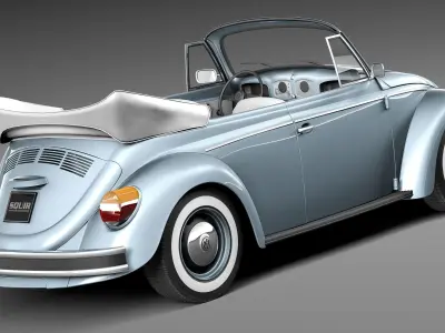 Volkswagen Beetle 1980 Convertible 3D model