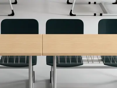 Modern desk chair and dual 3D model