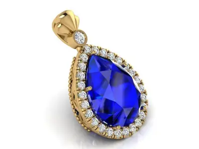 Pear Halo Pendant 3147 3D print model