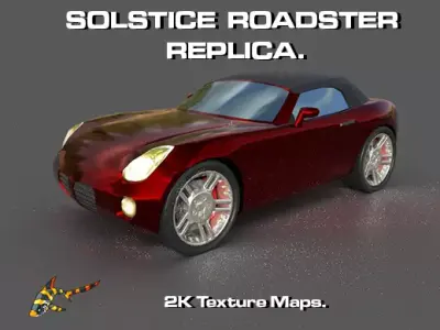 SOLSTICE ROADSTER REPLICA Low-poly 3D model