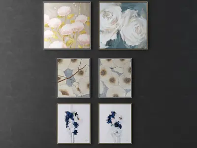 Collection of modern paintings horchow - 3 3D model