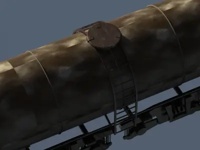 Train Vagon Snow 3D model