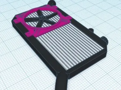 RC Car Drift 1 10  Intercooler V2 3D print model