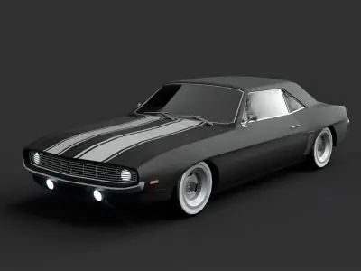 1969 Camaro SS  Low-poly 3D model