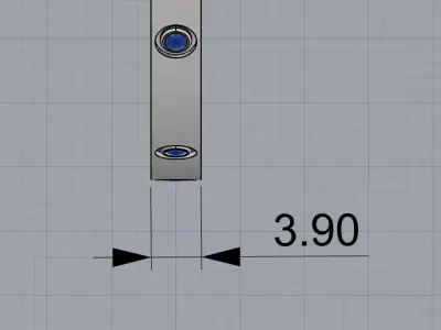 Bracelet Love 170mm 10 gem 3D print model