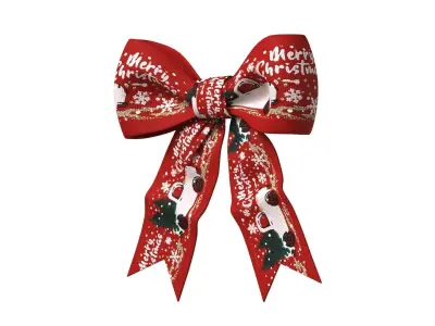 Christmas Bow Ribbon 28 Low-poly 3D model