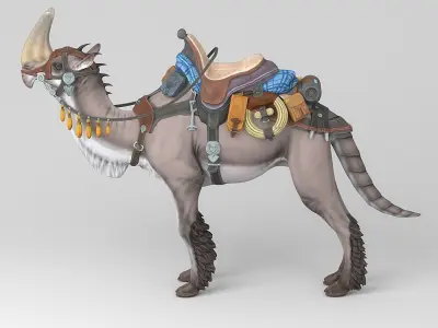 Cartoon Camel  Low-poly 3D model