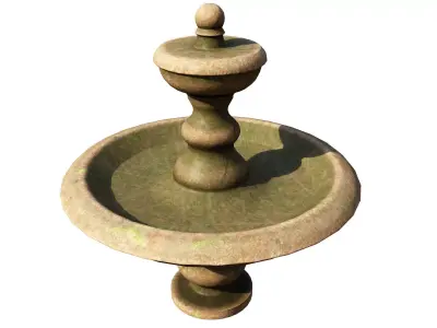 Medieval Fountain Low-poly 3D model order