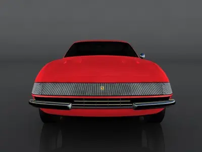 1968 Ferrari 365 Low-poly 3D model