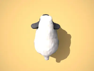 Cartoon Sheep Low-poly 3D model