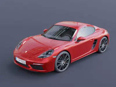 Porsche Cayman S 2017 3D model
