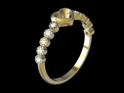 heart ring  3D print model