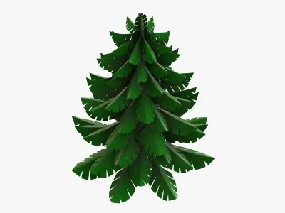 Christmas fir tree stylized 01 3D model