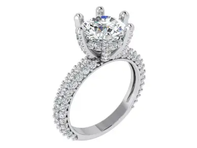 Round Diamond Ring 4206 3D print model