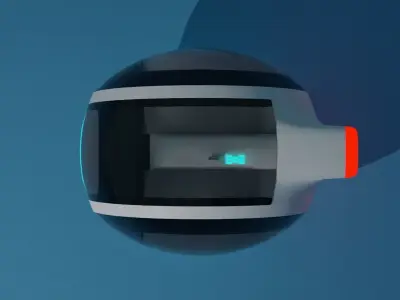 Future car Low-poly 3D model