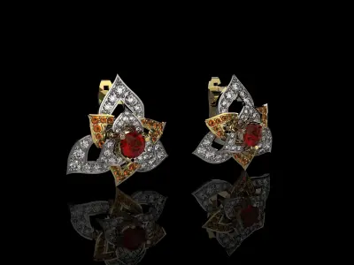 earrings J 005 3D print model
