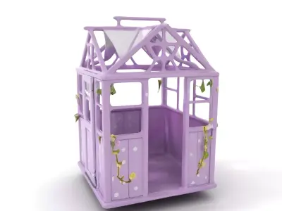 Lavender Greenhouse model pack Low-poly 3D model