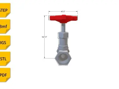 RATED NEEDLE VALVE 3D print model