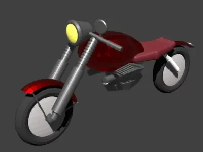 Motorcycle Low-poly 3D model Low-poly